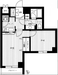 ルーブル学芸大学参番館206号室の間取り