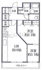 ライオンズステージ関内メダリオン8階・1SLDKの間取り図