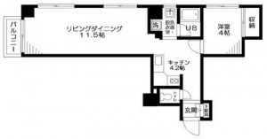 シルバーマンション早稲田の204号室の間取りです。