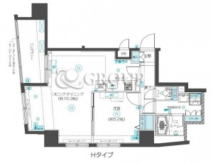 フェニックス新横濱クアトロ7階・1LDKの間取り図