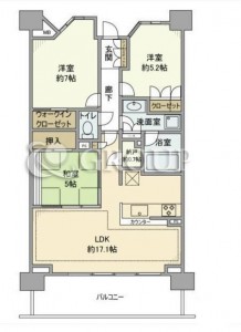 ザ・パークハウス戸塚レジデンス5階・3LDKの間取り図