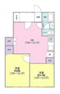 目黒武蔵野マンションの804号室の間取りです。